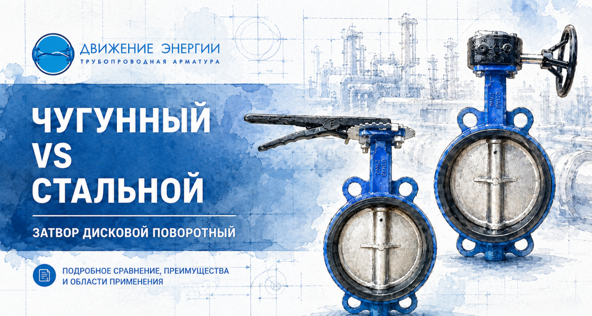 Чугунный и стальной дисковый поворотный затвор: отличия, преимущества