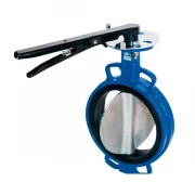 Затвор DENDOR 015W DN 100 PN 10 поворотный дисковый межфланцевый стальной с редуктором