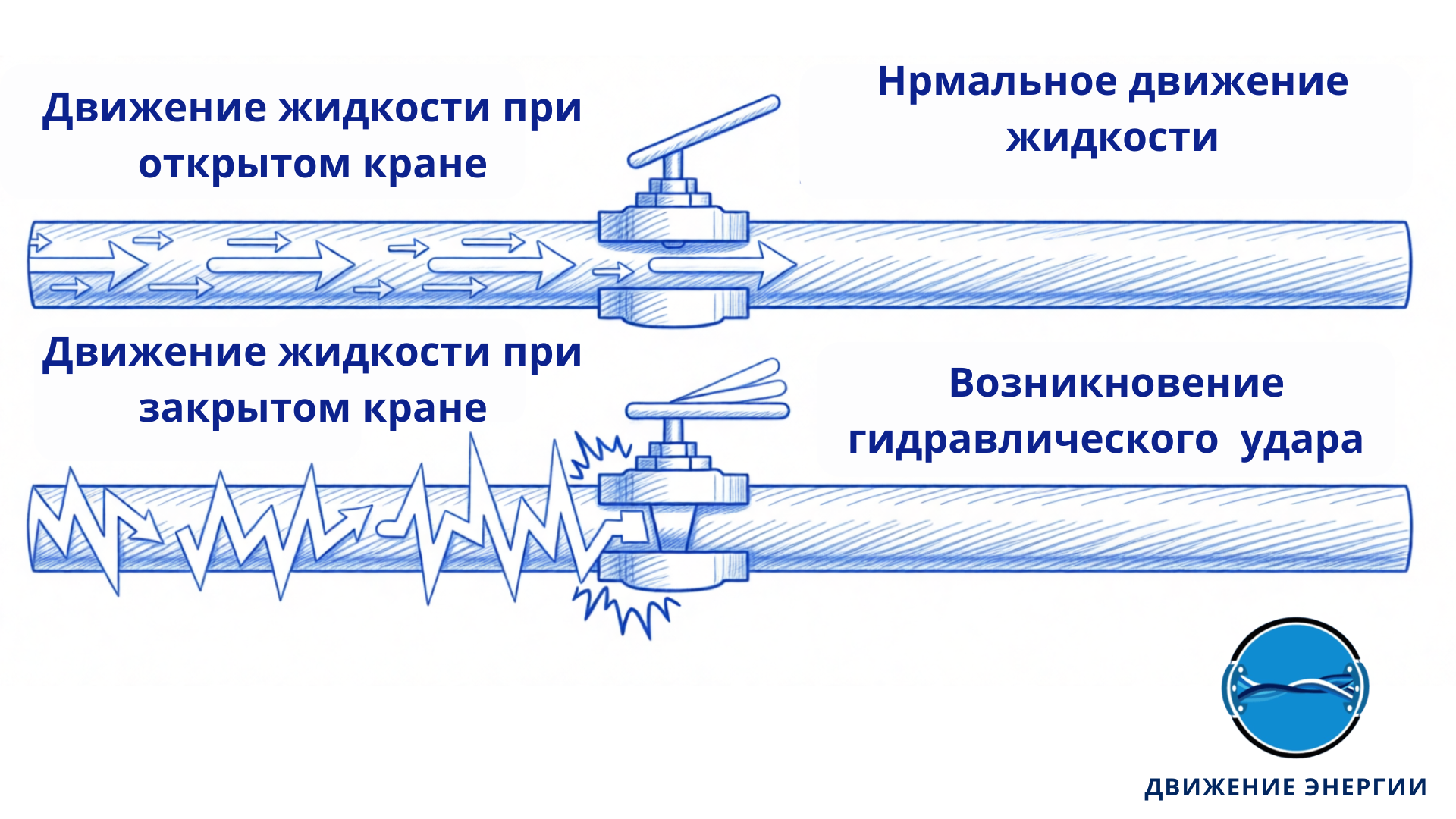 Возникновение гидравлического удара (1)